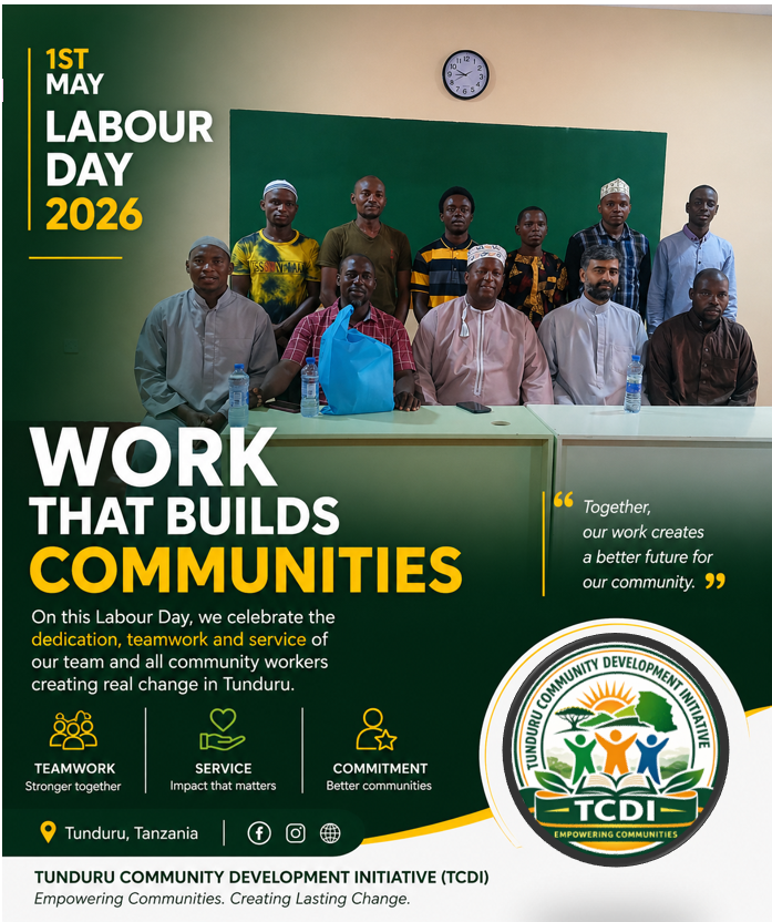 TCDI Marks Labour Day by Recognizing Community Workers in Tunduru